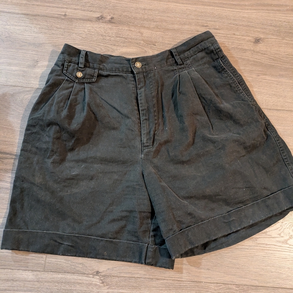 Vintage Rafaella Black Women Mom Shorts Bermudas Sz 12